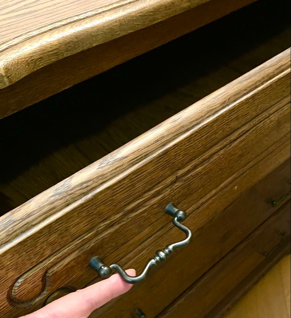 ヴィンテージ 木製4段引き出しチェスト(タンス)