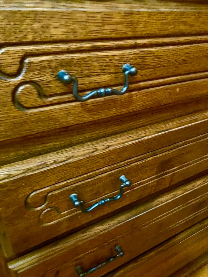 ヴィンテージ 木製4段引き出しチェスト(タンス)