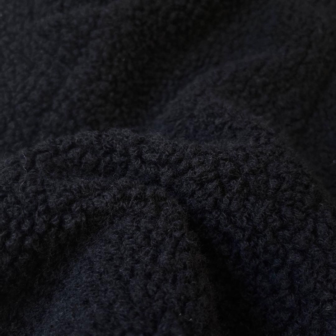 ヴェルメイユパーイエナ 日本製 ウールボア ロングコート 黒 IENA