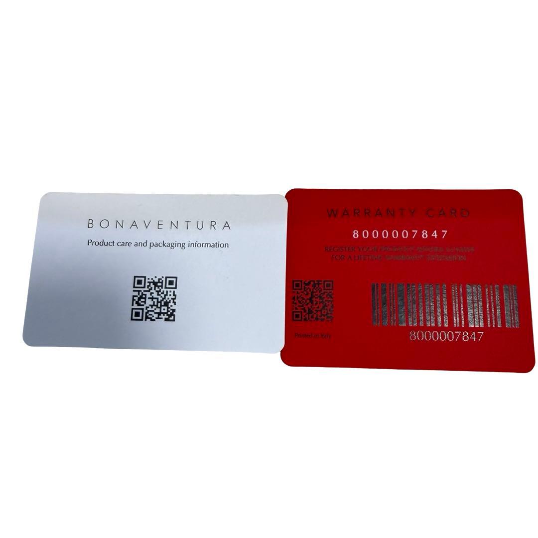 【新品未使用】BONAVENTURAスクエアポーチ シュリンクレザー