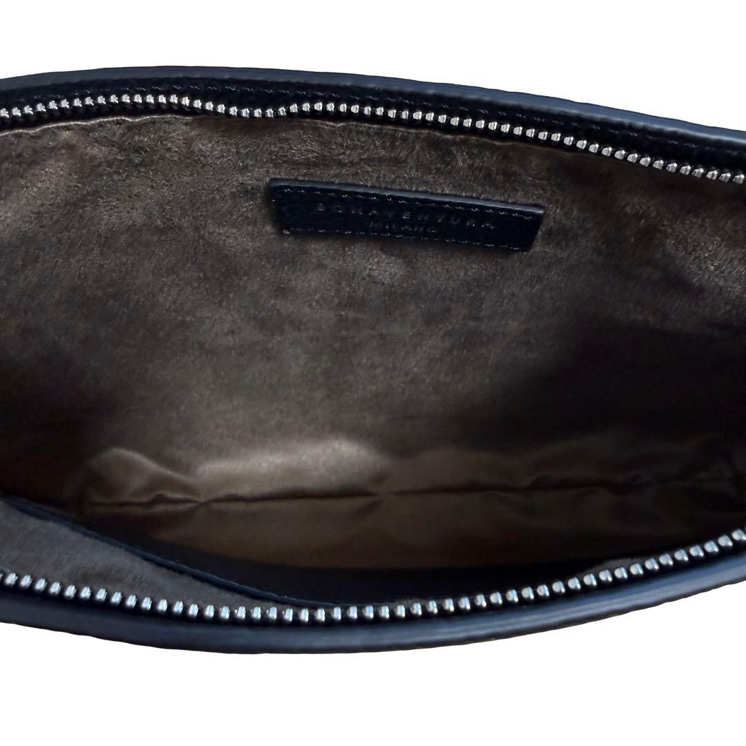 【新品未使用】BONAVENTURAスクエアポーチ シュリンクレザー