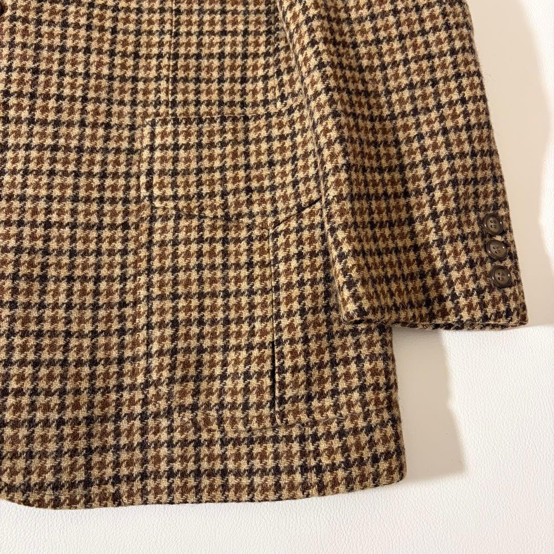 美品 バーバリー ツイードジャケット ハウンドトゥース ブリティッシュ調 AB4