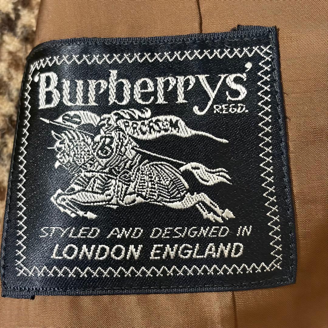 美品 バーバリー ツイードジャケット ハウンドトゥース ブリティッシュ調 AB4