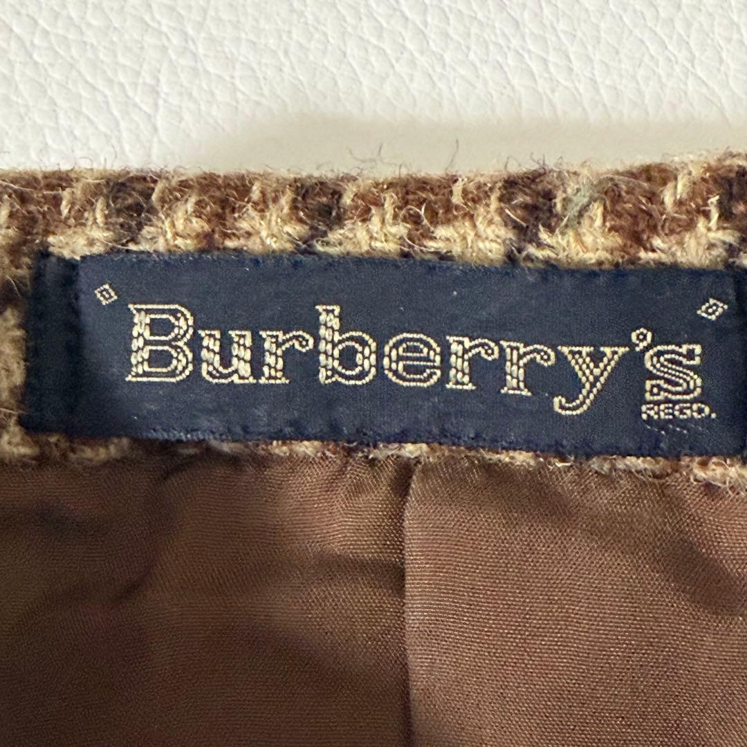 美品 バーバリー ツイードジャケット ハウンドトゥース ブリティッシュ調 AB4