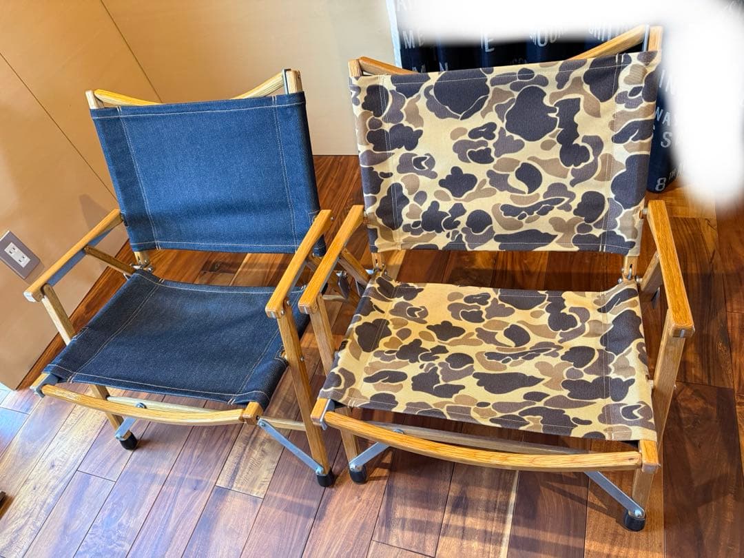 カーミットチェア② 2脚セット　生地張替え済　美品