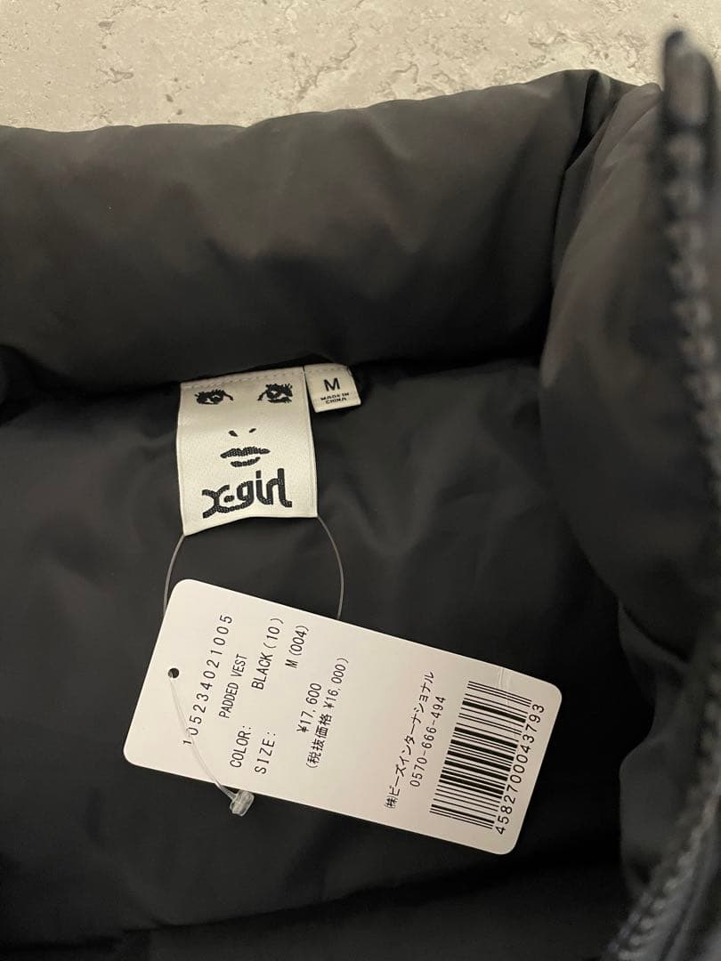 新品X-girl ダウンベスト　M size/BLACK