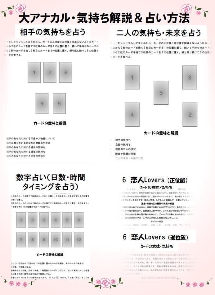 気持ち・未来が占えるタロット＆ルーンの石　解説書　２冊セット