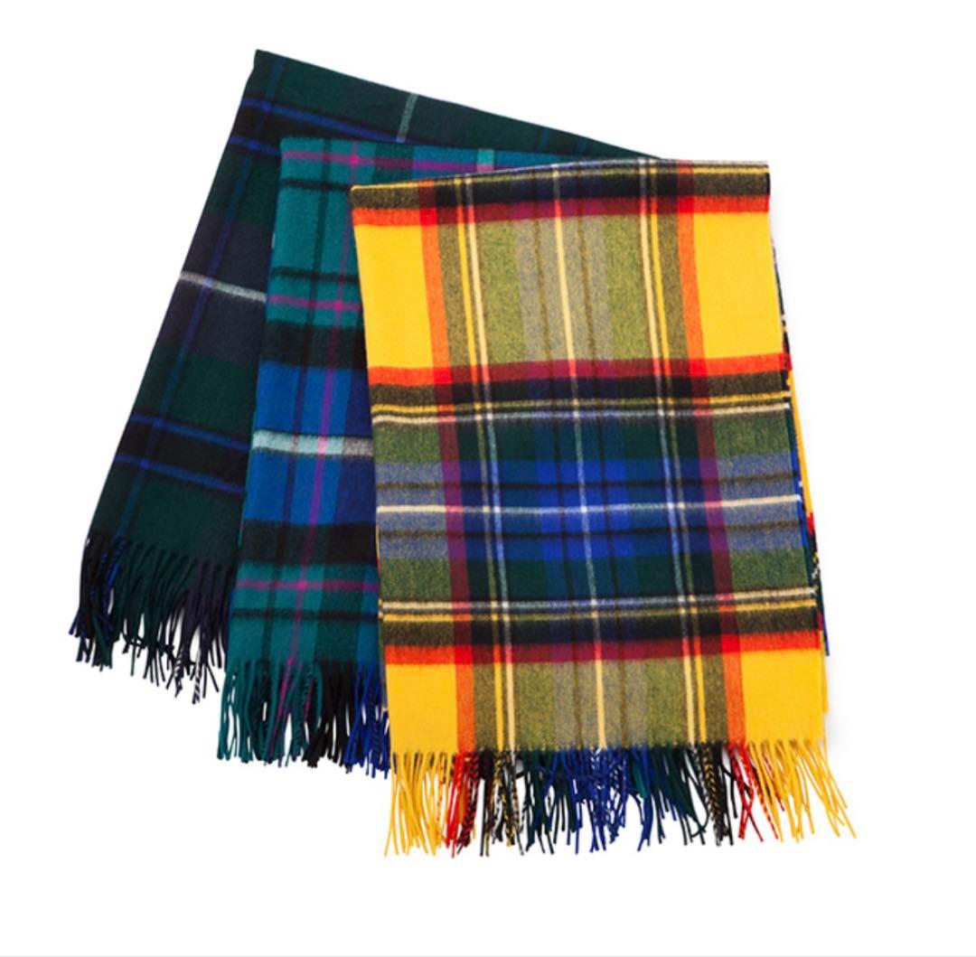 【希少】ジョンストンズ　ユナイテッドアローズ別注　カシミア100%大判ストール