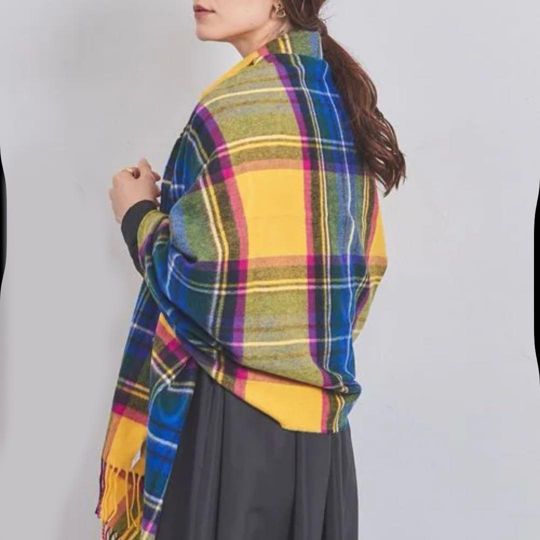 【希少】ジョンストンズ　ユナイテッドアローズ別注　カシミア100%大判ストール