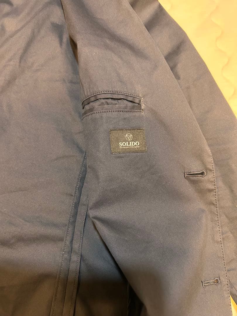 【極美品】SOLIDO パッカブルスーツ　ネイビー