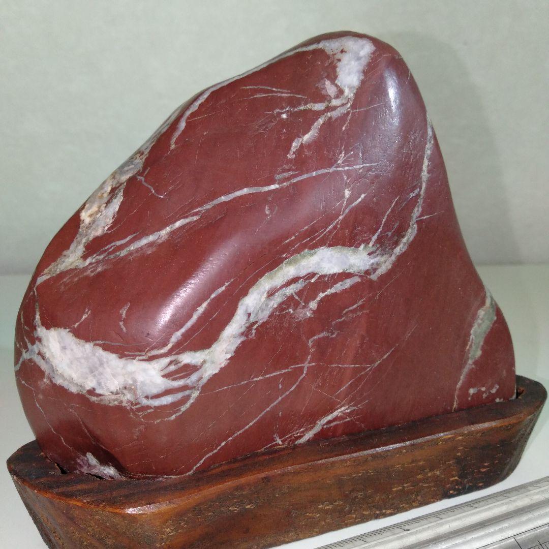 菊花石　水石　エーデルワイス　美麗台付き１個