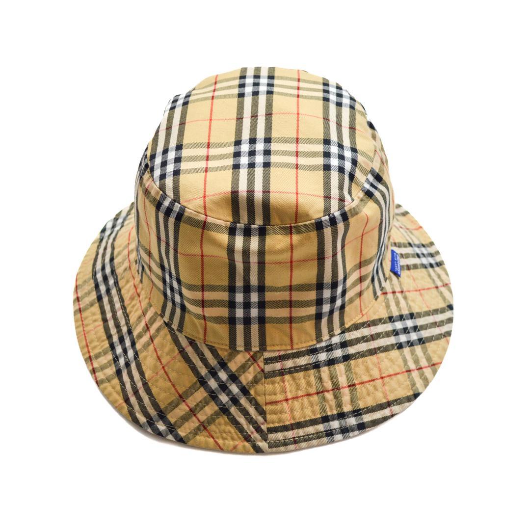 【美品】Burberryバーバリー ノバチェック柄×白リバーシブルバケットハット