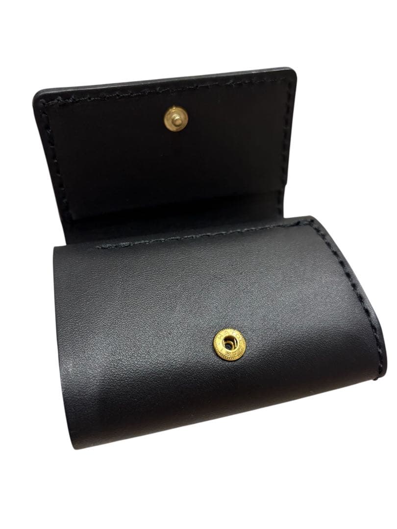 未使用級　希少　Herz ヘルツ　ミニマルウォレット　レザー　ブラック