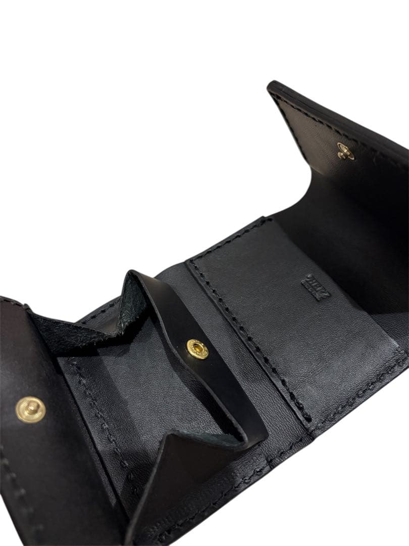 未使用級　希少　Herz ヘルツ　ミニマルウォレット　レザー　ブラック