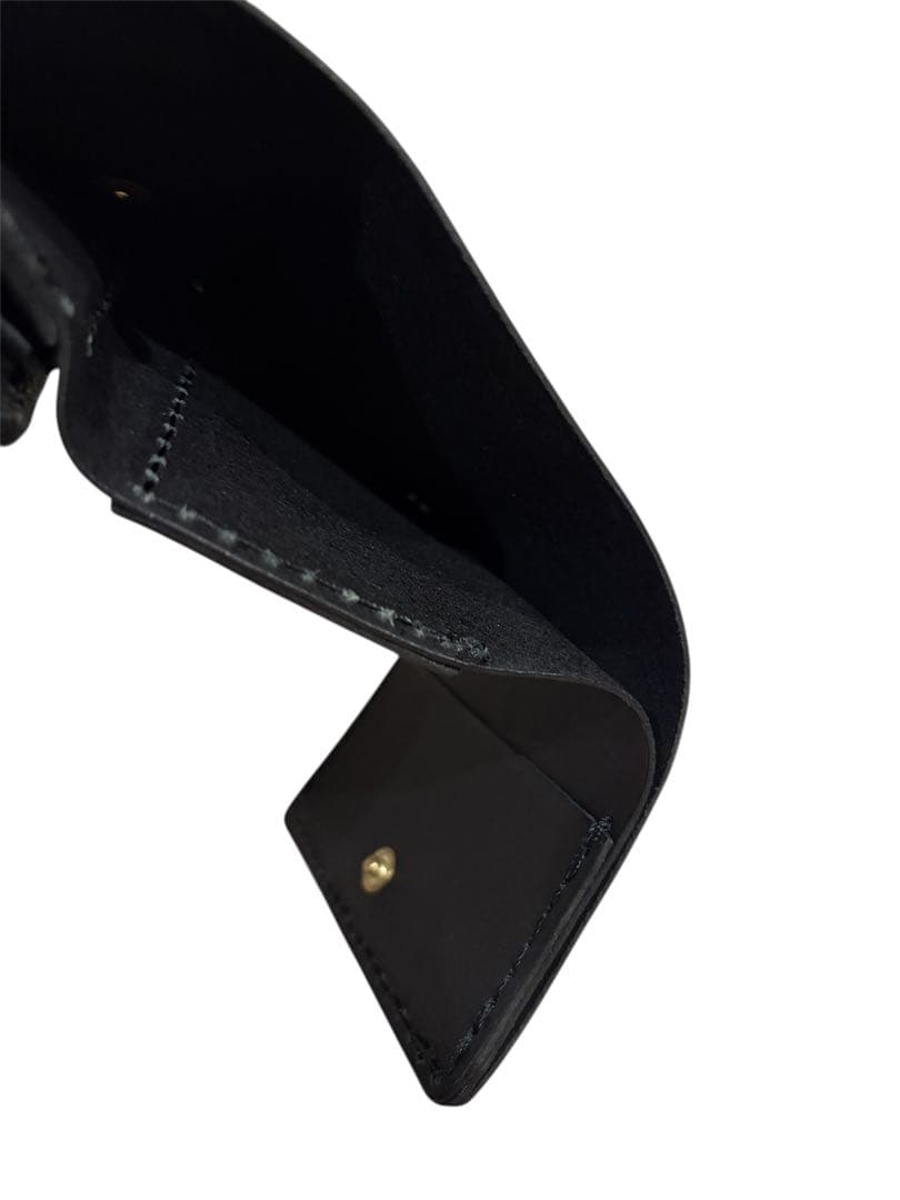 未使用級　希少　Herz ヘルツ　ミニマルウォレット　レザー　ブラック