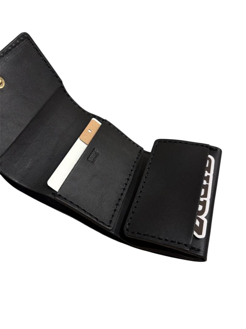 未使用級　希少　Herz ヘルツ　ミニマルウォレット　レザー　ブラック