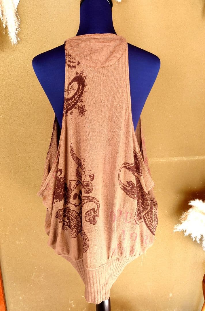 SHARESPIRIT シェアースピリット　プリントチュニック　ベージュ