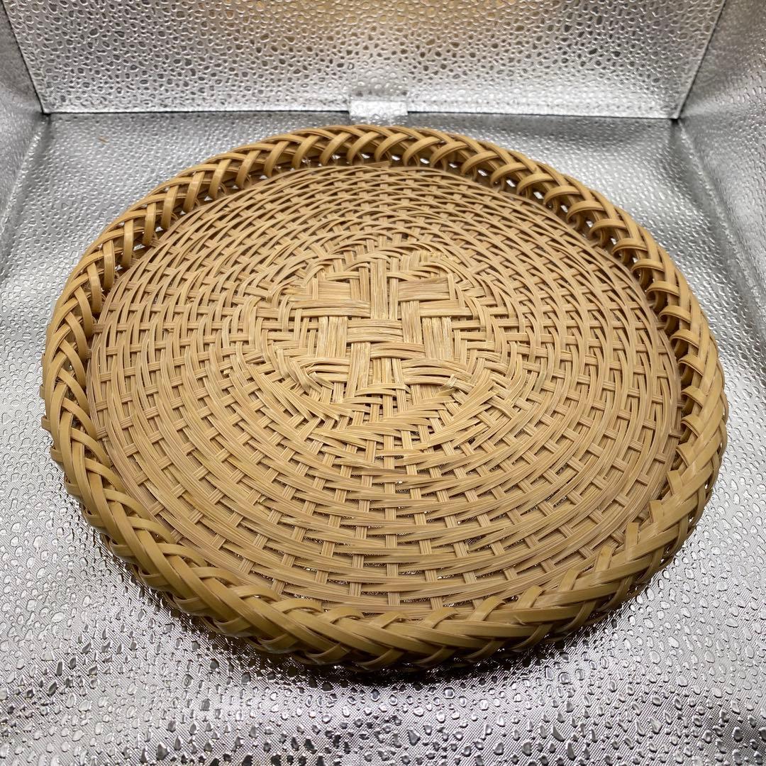 【ハンドメイド】3枚組　国産竹使用・職人手作り 竹ざる（油抜き竹使用)