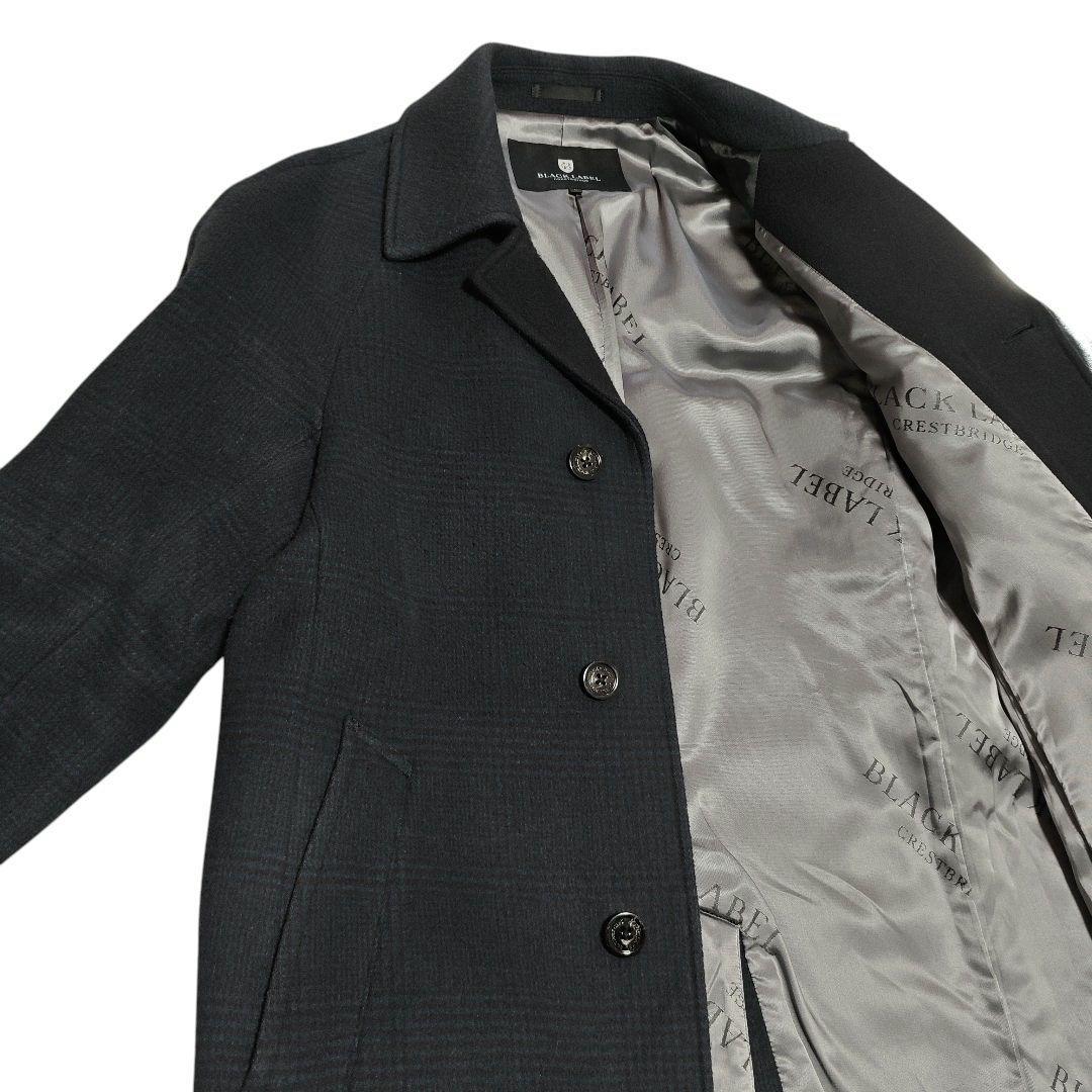 ブラックレーベル クレストブリッジ L グレンチェック バルマカーンコート