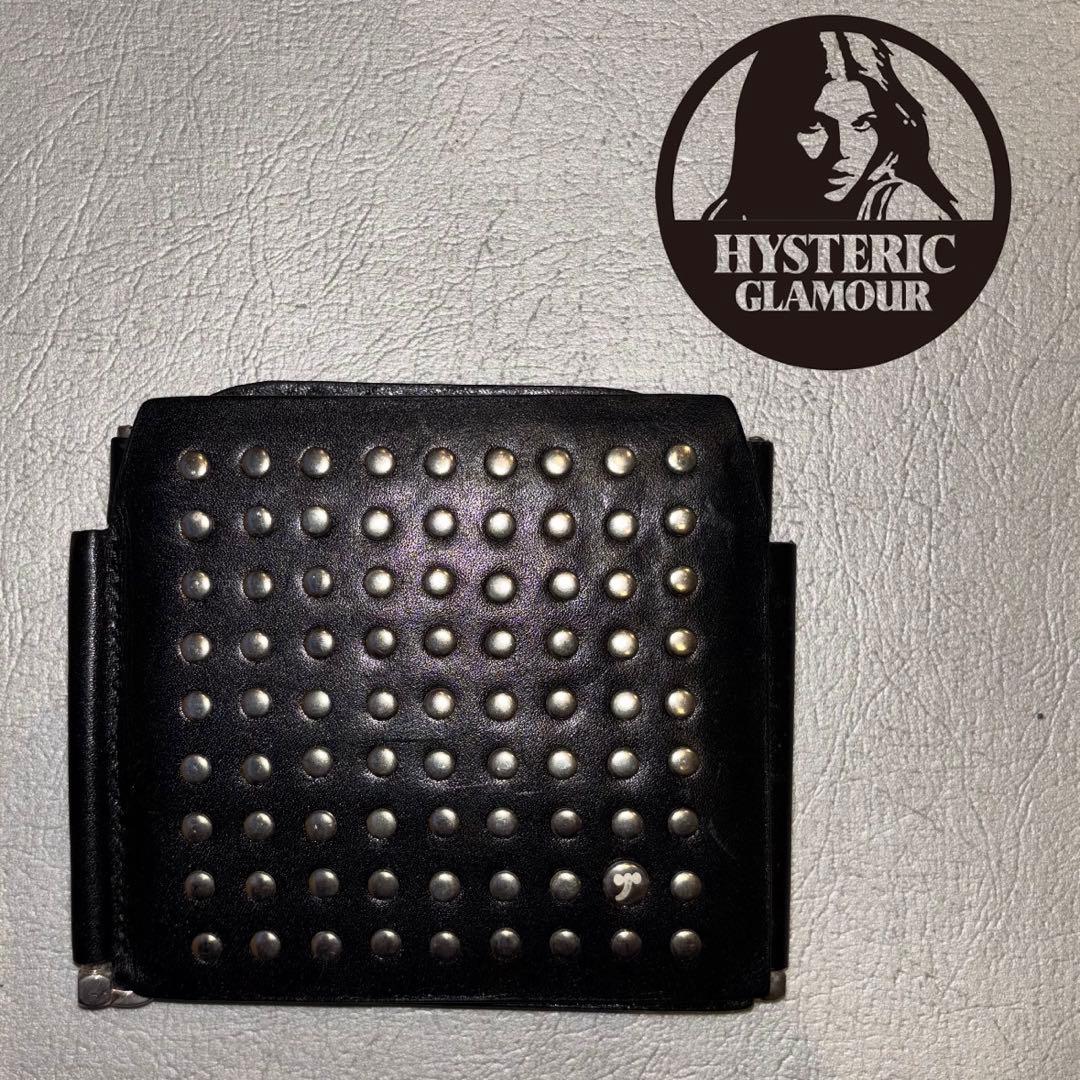 ヒステリックグラマー スタッズウォレット マネークリップ がま口付き