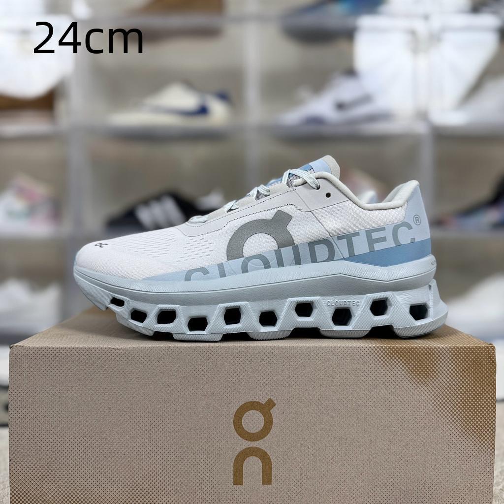 ON Cloudmonster スニーカー 24cm ホワイト/ブルー