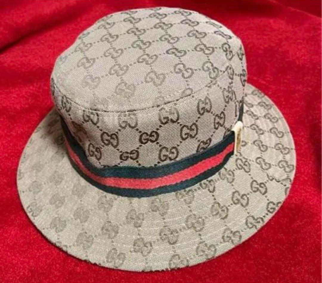 [GUCCI] GGマーク シェリーライン　 バケットハット