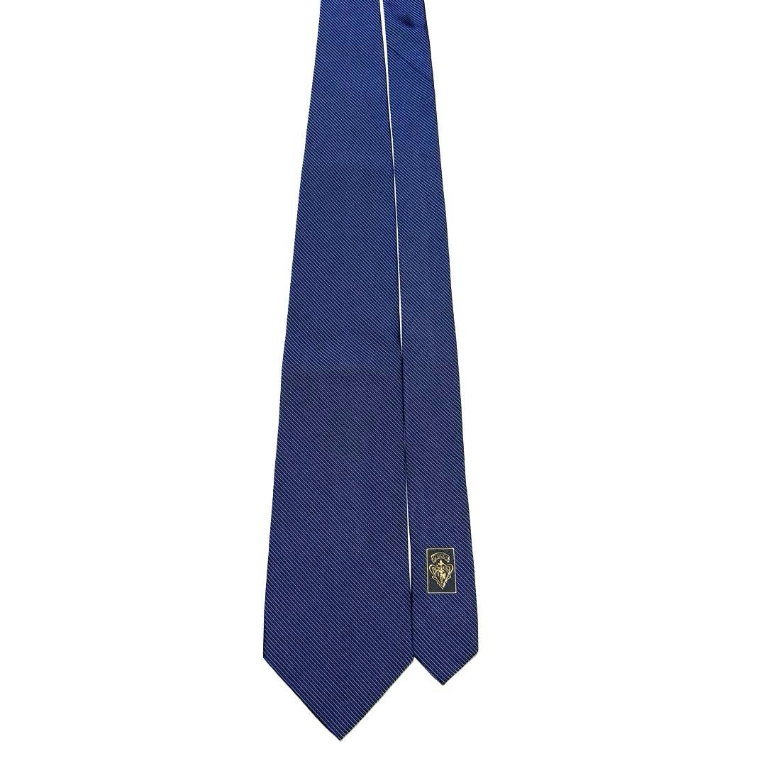 GUCCI グッチ　ネクタイ　ネイビー　無地　ソリッド　美品