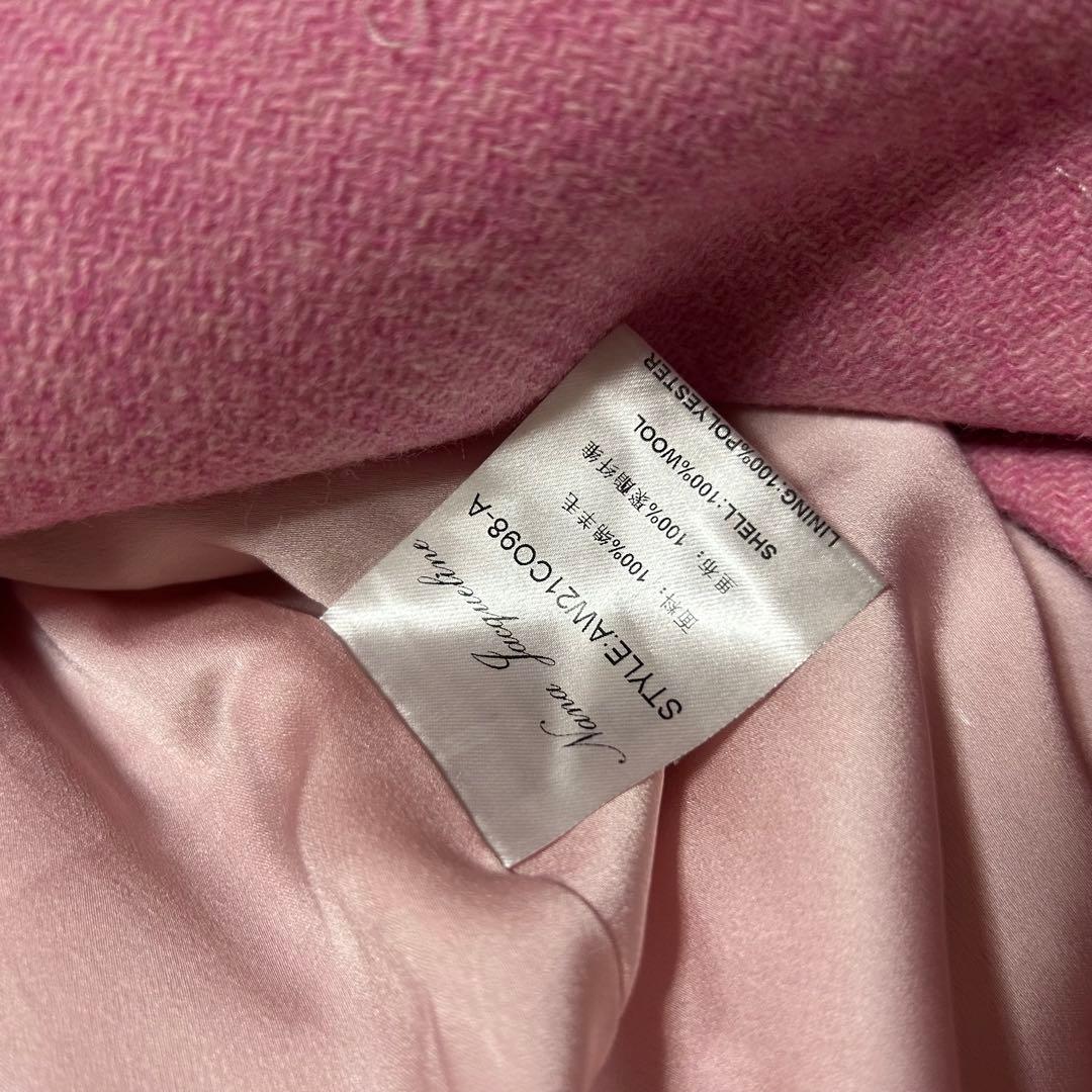 nana jacqueline コート リボン　ピンク ダブルブレスト ビジュー