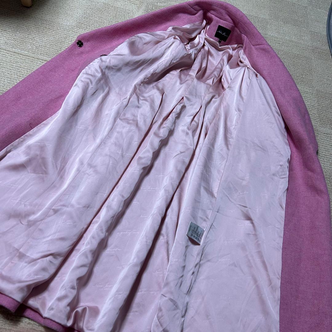 nana jacqueline コート リボン　ピンク ダブルブレスト ビジュー