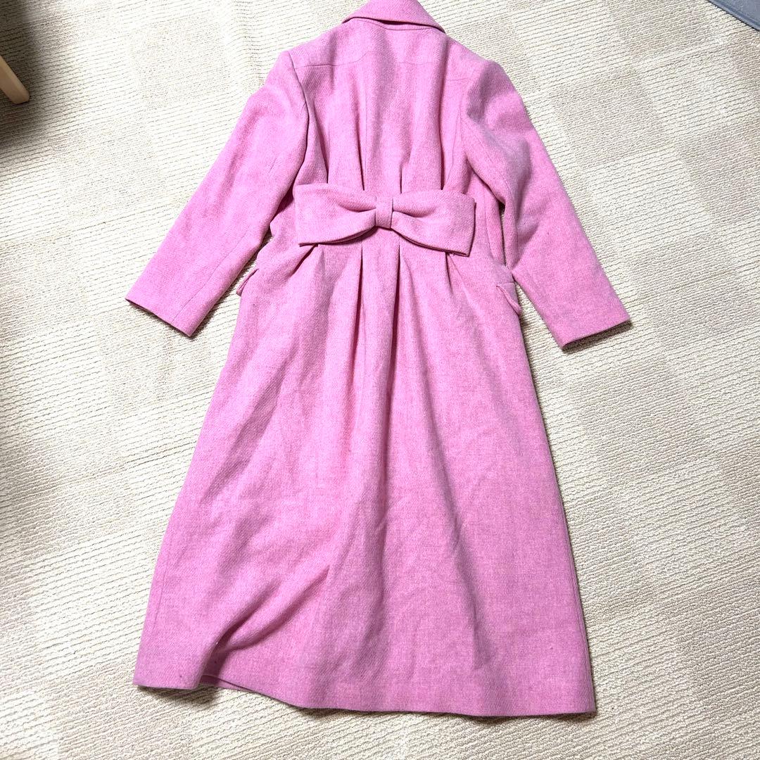 nana jacqueline コート リボン　ピンク ダブルブレスト ビジュー