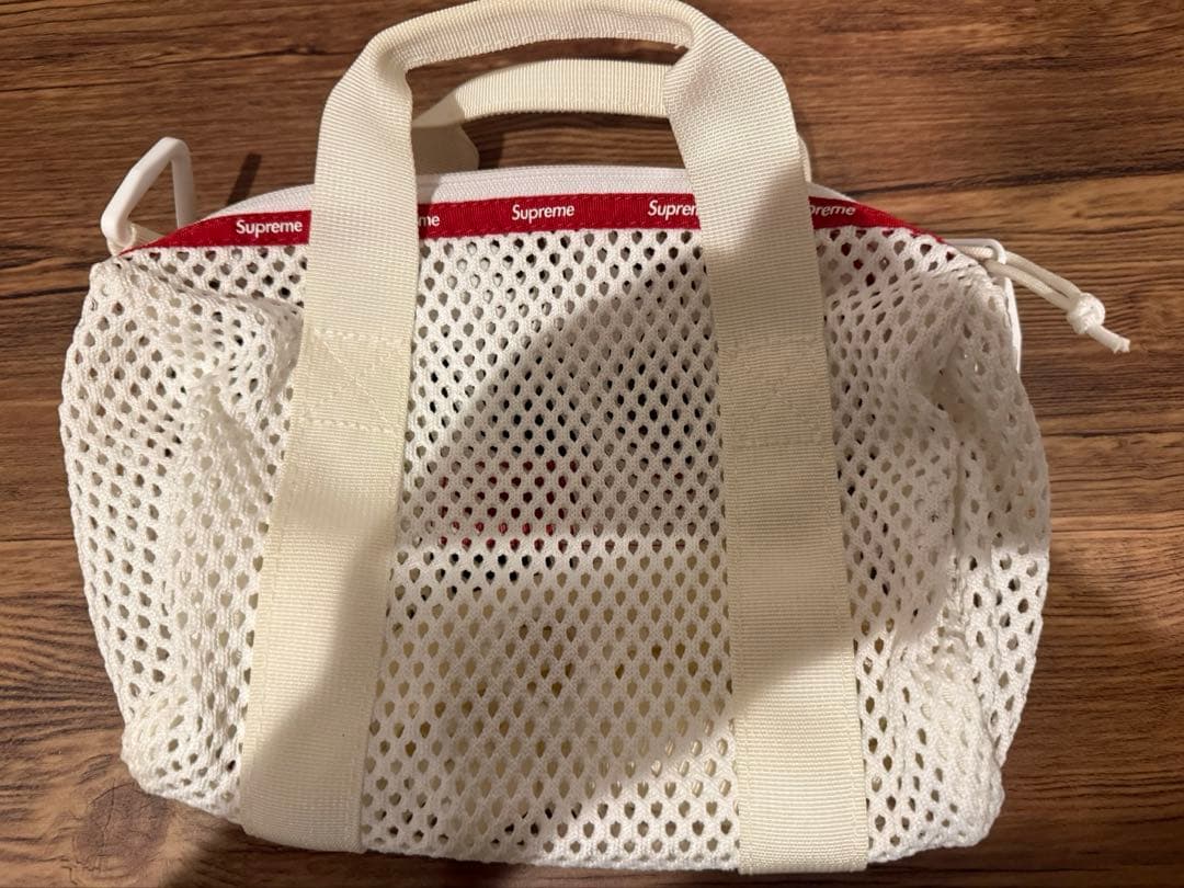 Supreme メッシュミニダッフルホワイト