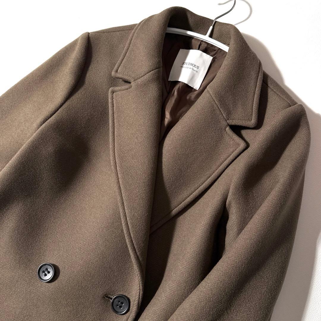 STUDIOUS ロングコート ウール チェスターコート カシミヤ