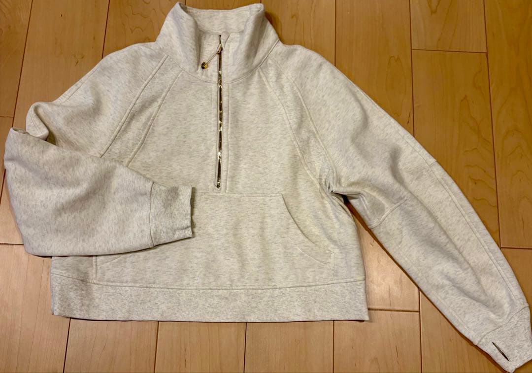 ルルレモン Scuba オーバーサイズ ファネルネックハーフジップ M/L