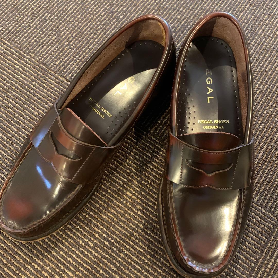 極美品　REGAL リーガル ローファー 茶 ブラウン 25cm