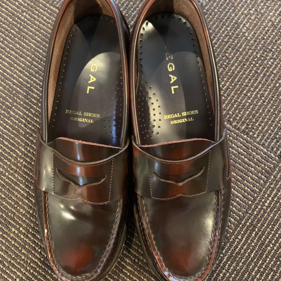 極美品　REGAL リーガル ローファー 茶 ブラウン 25cm