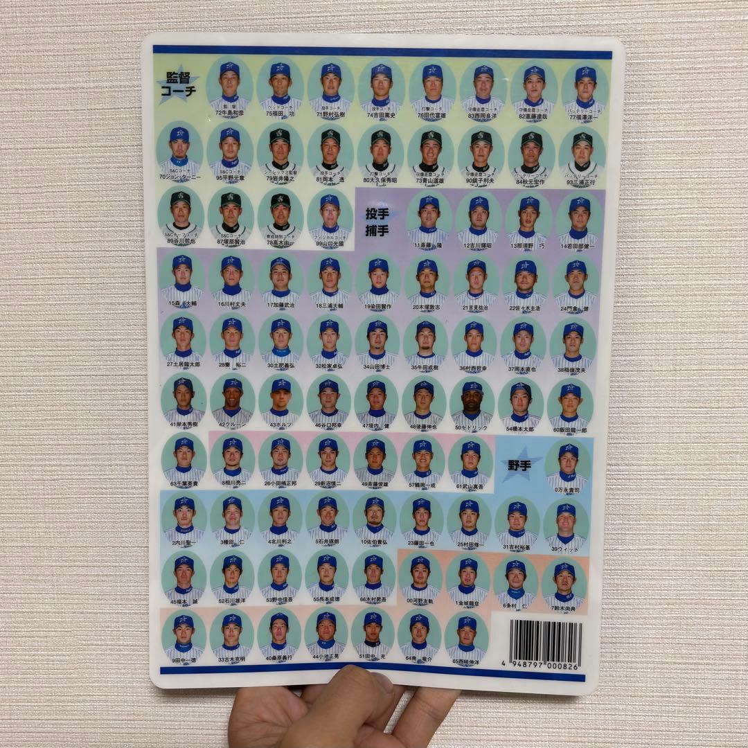 【美品】プロ野球 横浜ベイスターズ 2005年 選手名鑑付下敷き
