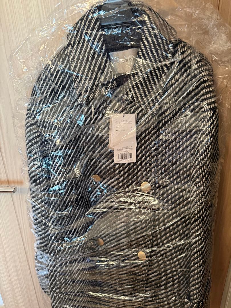 JUSGLITTY ツイーディーPコート Mサイズ 黒ミックス