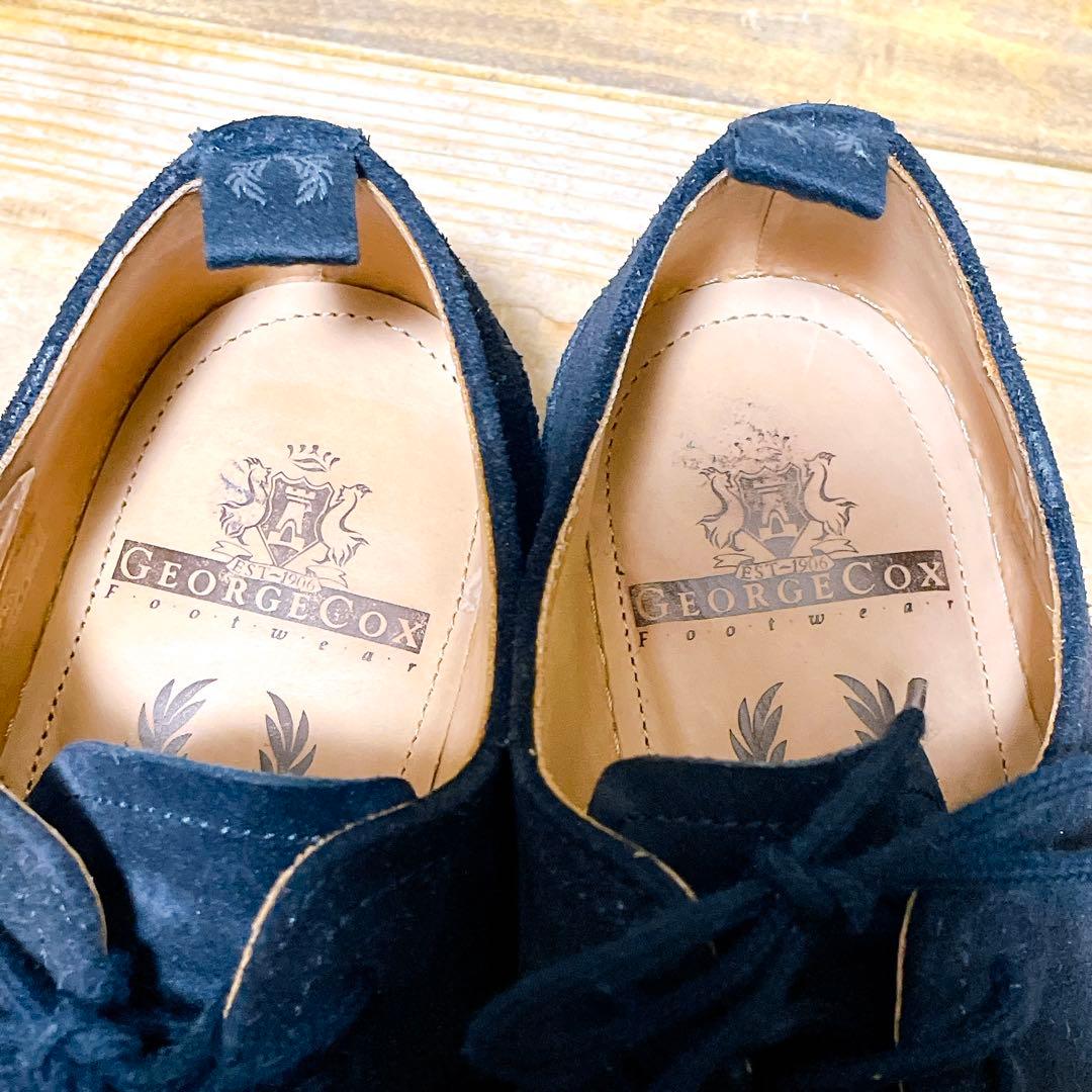 ジョージコックス フレッドペリー モカシンシューズ スエード ラバーソール 黒