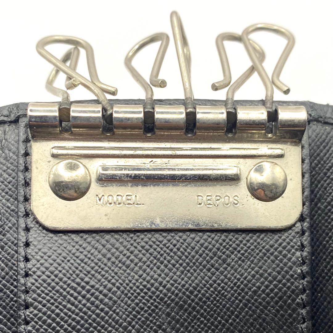 PRADA プラダ 6連 キーケース M222A ブラック サフィアーノ