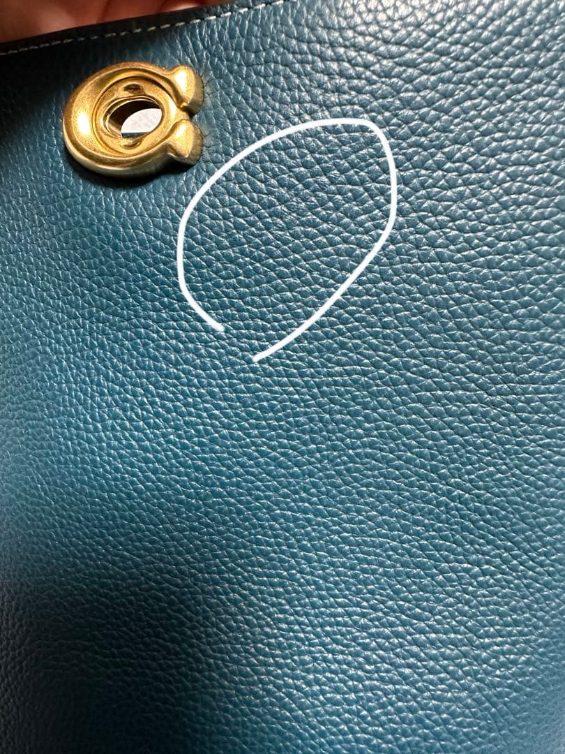 coach ウィロウ19 ソフト バケット バッグ　ブラス/マリン