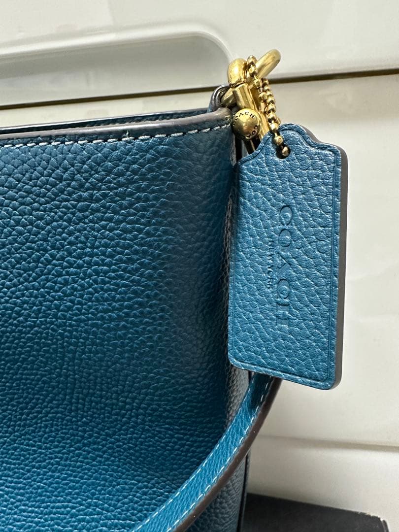 coach ウィロウ19 ソフト バケット バッグ　ブラス/マリン