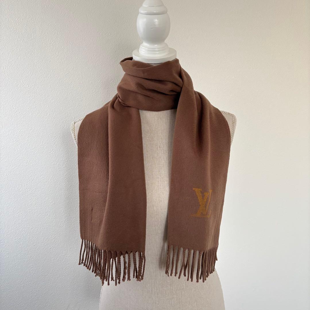 ルイヴィトン エシャルプ・ジェラム　カシミヤ 100% マフラー ブラウン