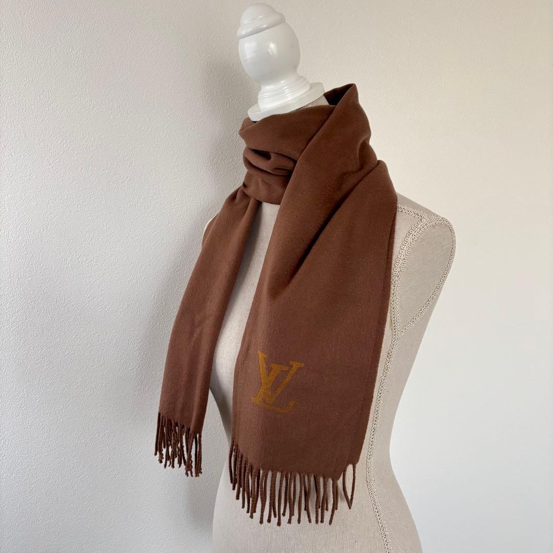 ルイヴィトン エシャルプ・ジェラム　カシミヤ 100% マフラー ブラウン