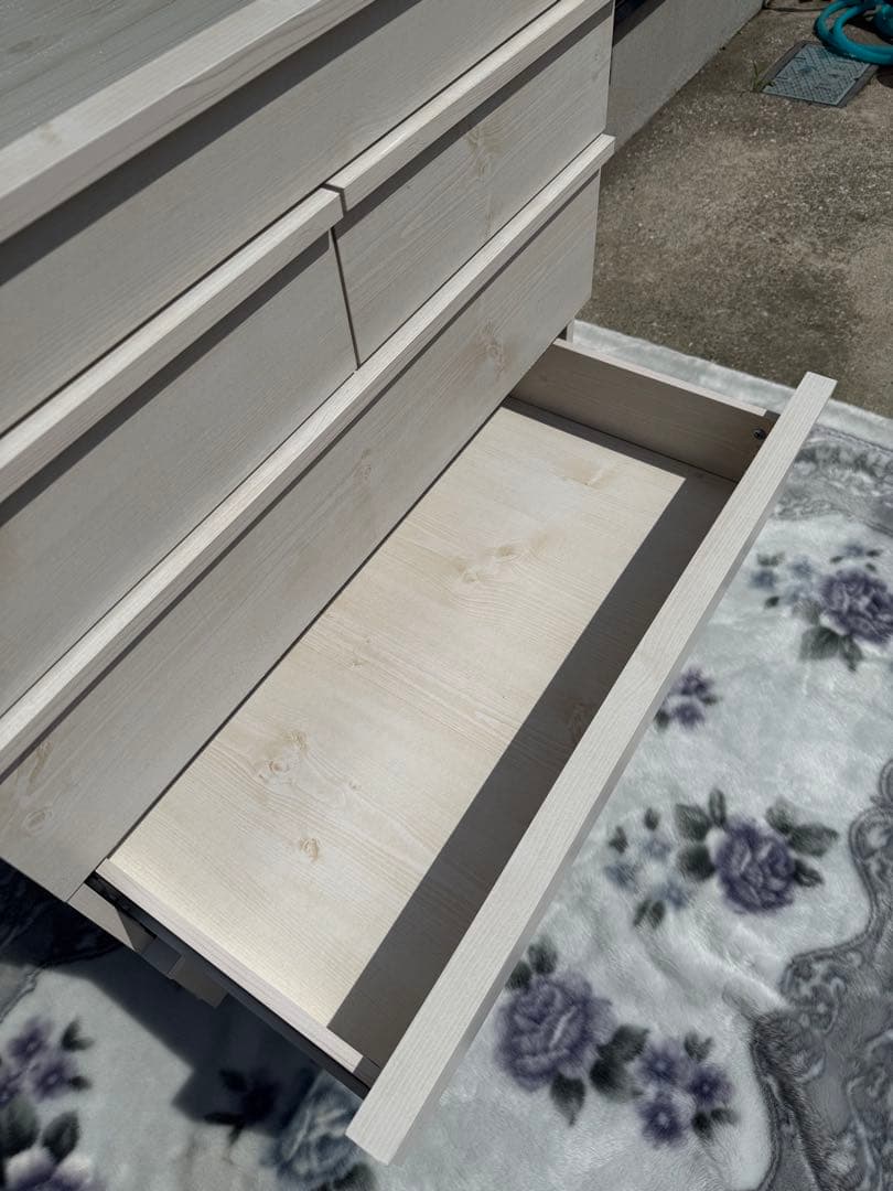 【美品】ぼん家具 チェスト 5段 ディスプレイ キャビネット タンス ガラス天板