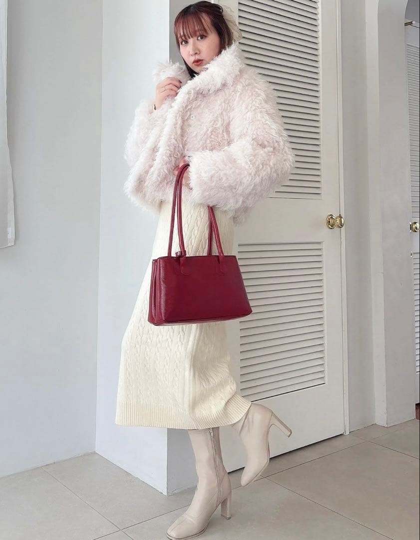 dazzlin カールエコファーブルゾン　PNK