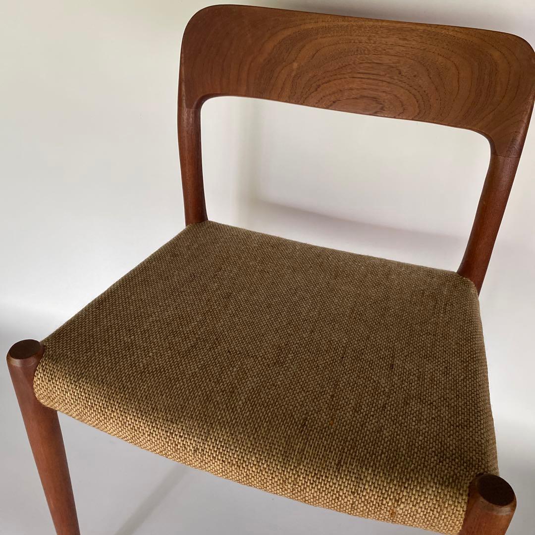 J.L. Møller No.75 ダイニングチェア チーク ファブリック A