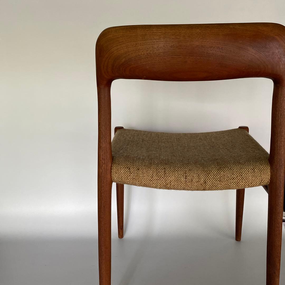 J.L. Møller No.75 ダイニングチェア チーク ファブリック A