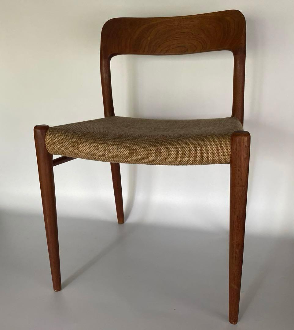 J.L. Møller No.75 ダイニングチェア チーク ファブリック A