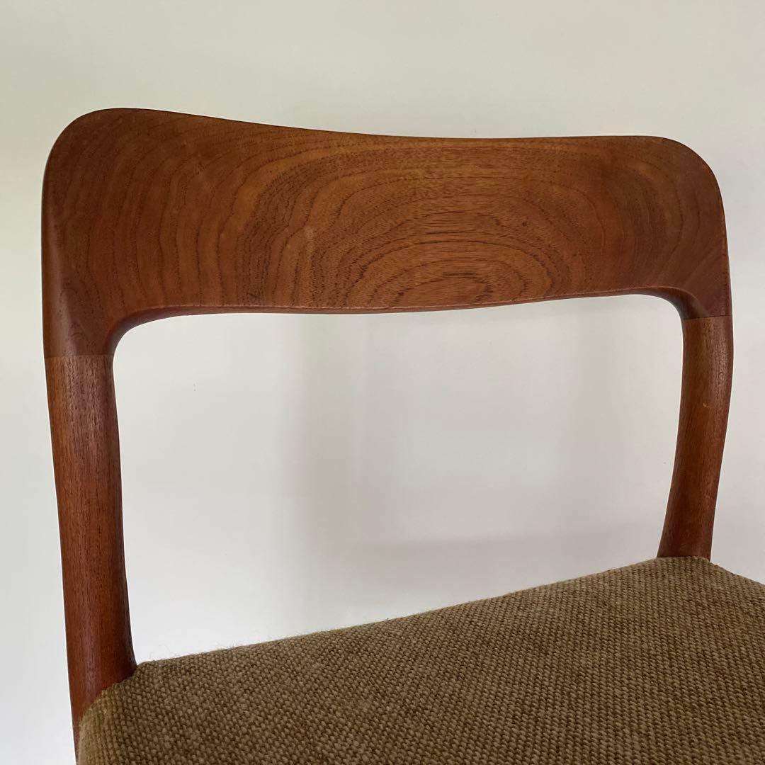 J.L. Møller No.75 ダイニングチェア チーク ファブリック A