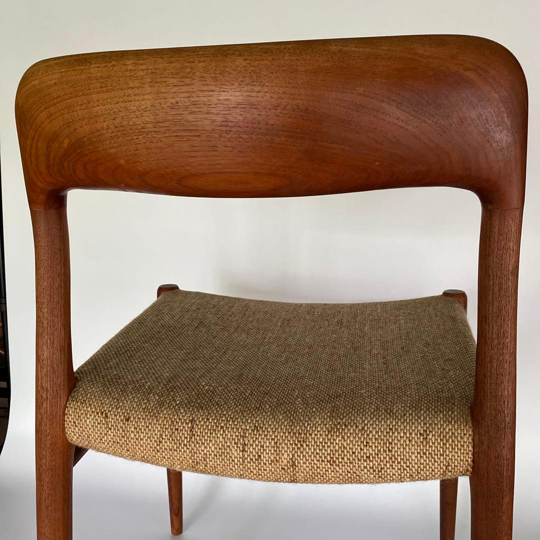 J.L. Møller No.75 ダイニングチェア チーク ファブリック A